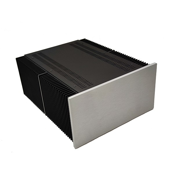Mini Dissipante 4U 400mm 10mm SILVER front panel - 3mm aluminium covers and rear panel