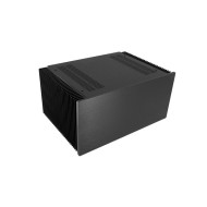 Dissipante 4U 300mm 10mm BLACK front panel - 3mm aluminium covers and rear panel 