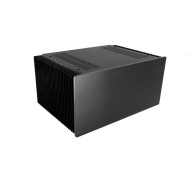 Dissipante 5U 300mm 10mm BLACK front panel - 3mm aluminium covers and rear panel 