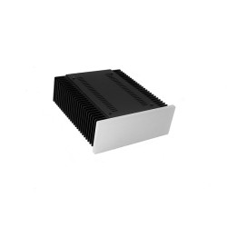 Mini Dissipante 2U 250mm 10mm SILVER front panel - 2mm aluminium covers and 3mm rear panel