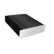 Mini Dissipante 2U 400mm 10mm SILVER front panel - 2mm aluminium covers and 3mm rear panel