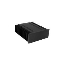 Mini Dissipante 2U 250mm 10mm BLACK front panel - 2mm aluminium covers and 3mm rear panel