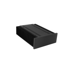 Mini Dissipante 2U 300mm 10mm BLACK front panel - 2mm aluminium covers and 3mm rear panel