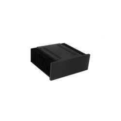 Mini Dissipante 2U 200mm 10mm BLACK front panel - 2mm aluminium covers and 3mm rear panel