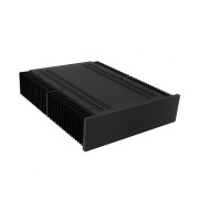 Mini Dissipante 2U 400mm 10mm BLACK front panel - 2mm aluminium covers and 3mm rear panel
