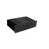 Mini Dissipante 2U 200mm 10mm BLACK front panel - 2mm aluminium covers and 3mm rear panel