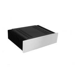 Mini Dissipante 2U 250mm 10mm SILVER front panel - 2mm aluminium covers and 3mm rear panel