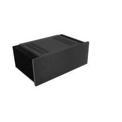 Mini Dissipante 3U 200mm 10mm BLACK front panel - 2mm aluminium covers and 3mm rear panel