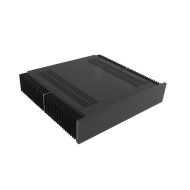 Dissipante 2U 400mm 10mm BLACK front panel - 3mm aluminium covers and rear panel