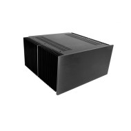 Dissipante 5U 400mm 10mm BLACK front panel - 3mm aluminium covers and rear panel 