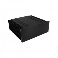 Mini Dissipante 3U 300mm 10mm BLACK front panel - 2mm aluminium covers and 3mm rear panel