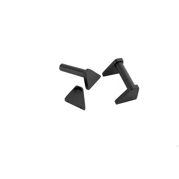 Couple of milled handles 3U BLACK Couple of milled handles 3U BLACK