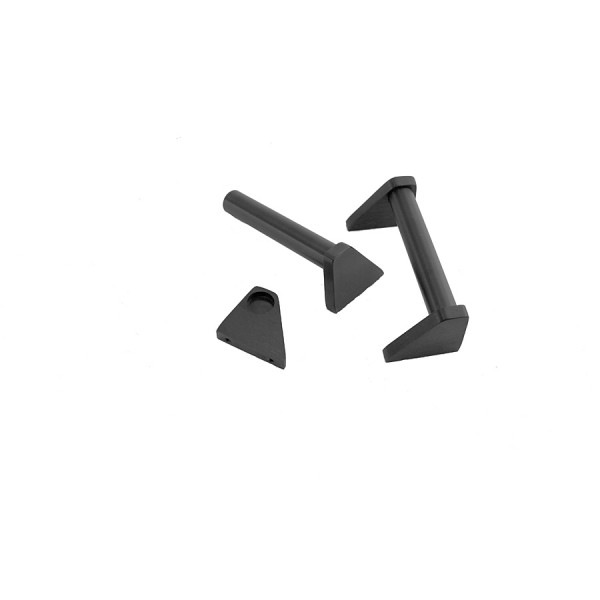 Couple of milled handles 4U BLACK Couple of milled handles 4U BLACK
