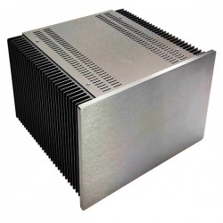 Mini Dissipante 4U 300mm 10mm SILVER front panel - 2mm aluminium covers and 3mm rear panel